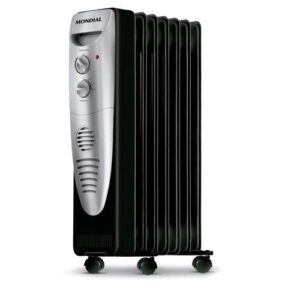 Aquecedor a Óleo Mondial 1500W A-06 PretoPrata – 127V