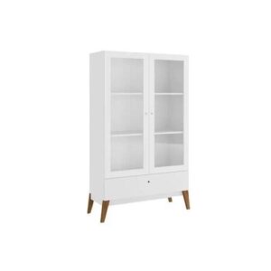 Cristaleira Genialflex Bahamas 2 Portas e 1 Gaveta Branco