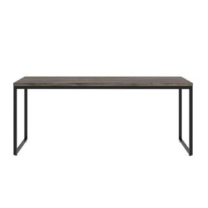 Escrivaninha Studio Carvalho Dark e Preta 180 cm