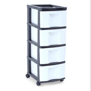 Gaveteiro Plástico Organizador 4 Gavetas Grandes Multiuso
