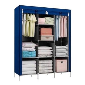 Guarda Roupa Dobrável Organizador De Roupa Azul 88130b – DecoTeam