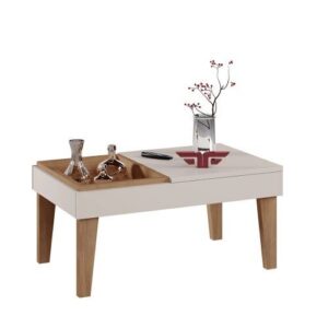 Mesa De Centro Lisy – Off WhiteCedro