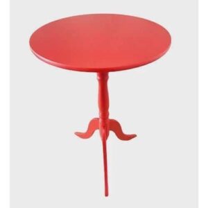 Mesa de Canto Redonda mdf Vermelha Wincy