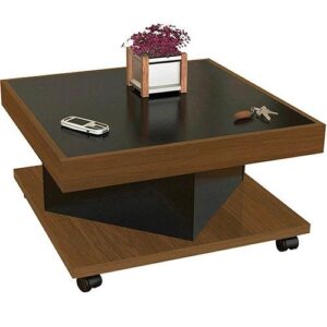 Mesa de Centro Quadrada Saara ImbuiaPreto Brilhante (33,5x63x63cm) – Artely