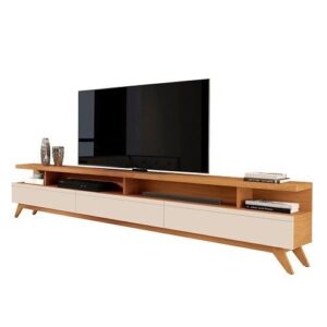 Rack Para TV Até 85 Polegadas Vivare 2.2 Wood Nature/Off White – jlar Móveis