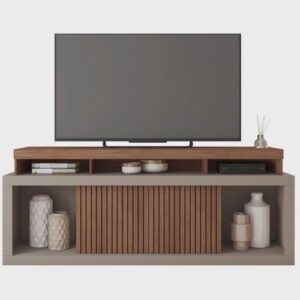 Rack para TV até 75 Polegadas Frisos Decorativos Valença Caemmun